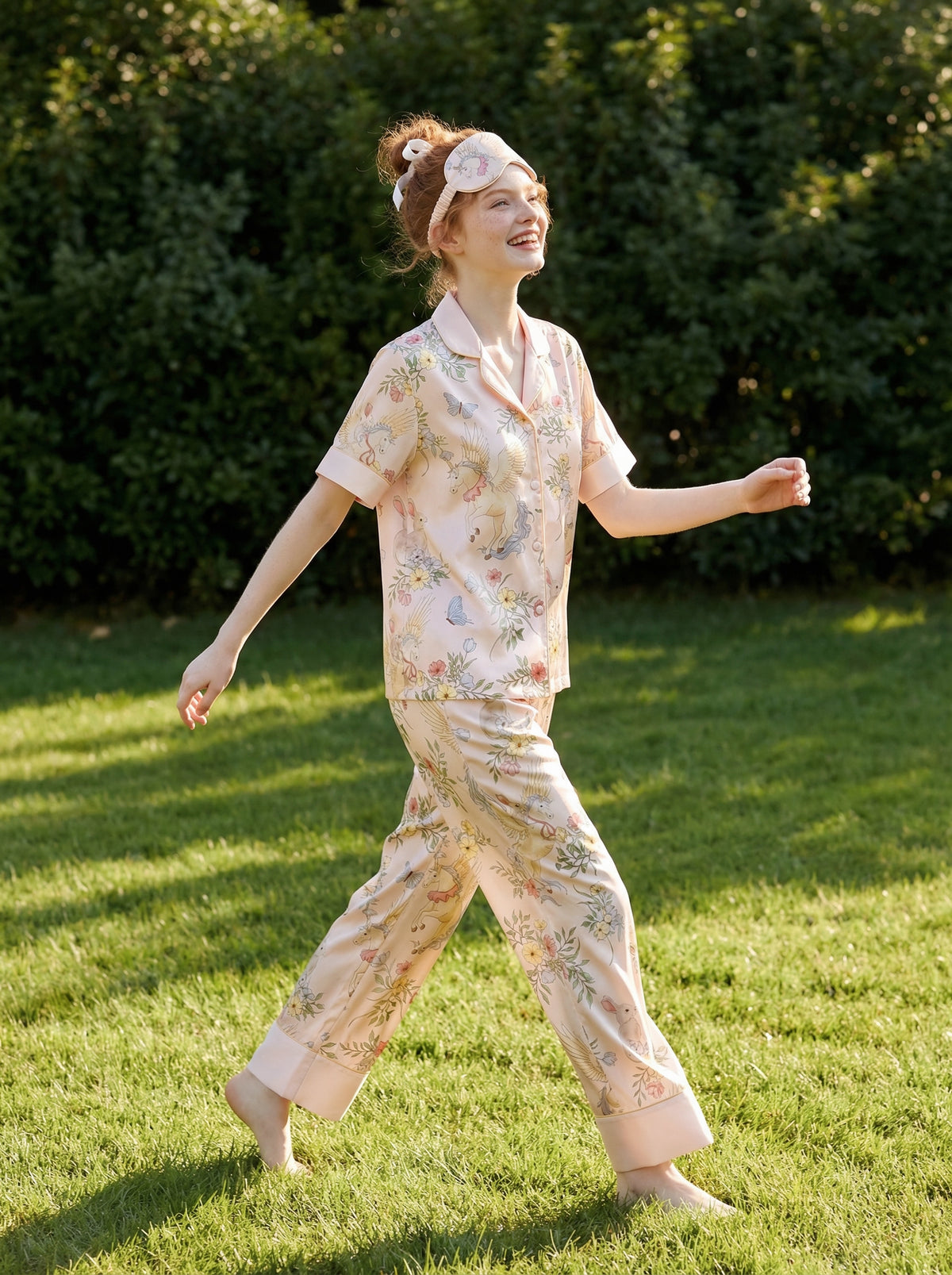 【Narrative Poem | Faust's Tale】Silken Dreams-Women's Pajama Set Short Sleeve Long Pants