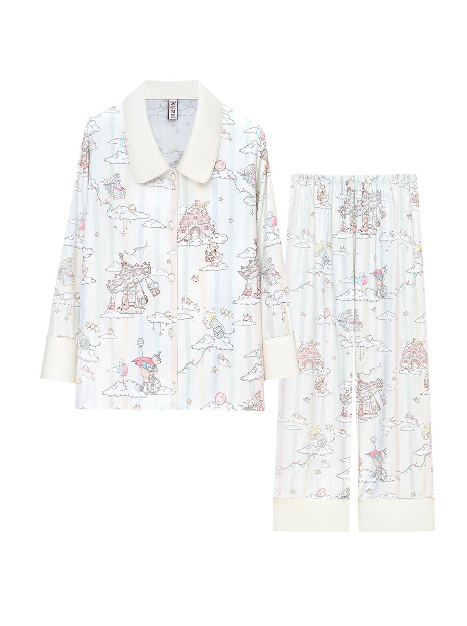 【Utopia | Theatre in the Clouds】Silken Dreams - Women's Pajama Set - Long Sleeve Long Pants