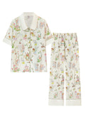 【Dorothy's Storybook | Forest Spirits】Silken Dreams-Women's Pajama Set Short Sleeve Long Pants
