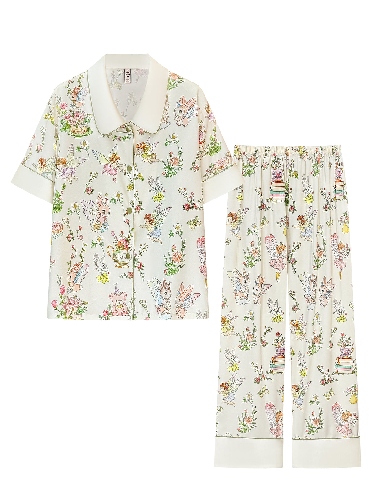 【Dorothy's Storybook | Forest Spirits】Silken Dreams-Women's Pajama Set Short Sleeve Long Pants