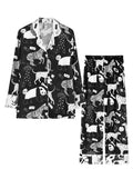 【Grand Artist | Fantasy Circus】Silken Dreams - Women's Pajama Set - Long Sleeve Long Pants