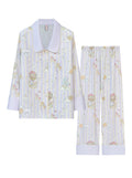 【Enchanted Dream | Pegasus Flight】Silken Dreams - Women's Pajama Set - Long Sleeve Long Pants
