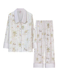 【Starry Dream Isle | Starlit Wishes】Silken Dreams - Women's Pajama Set - Long Sleeve Long Pants