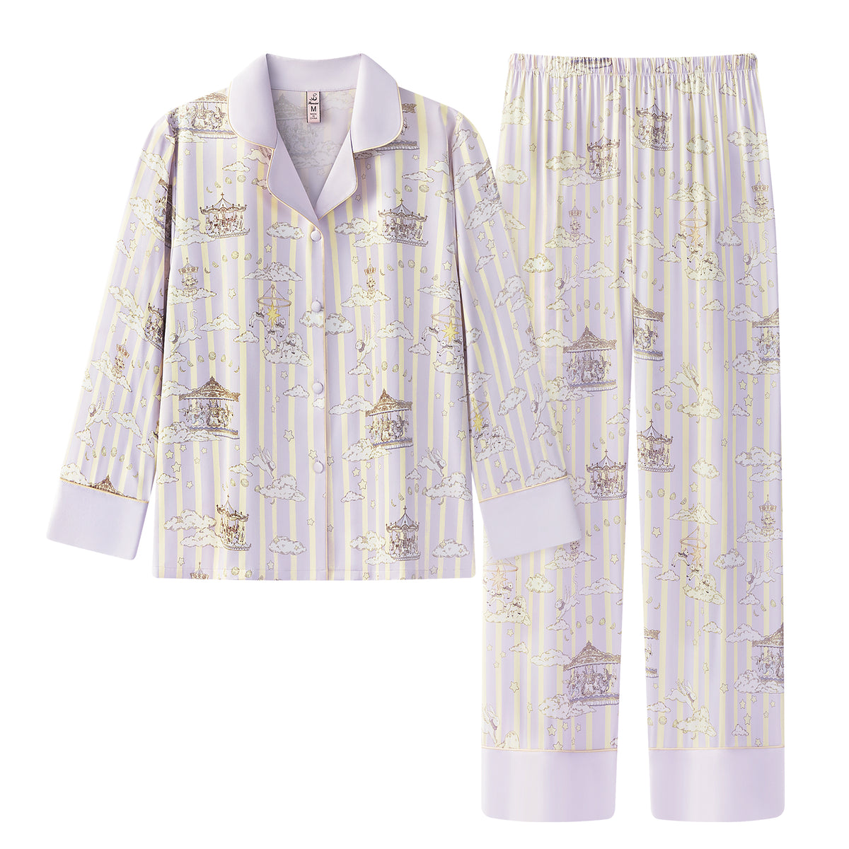 【Grand Artist | Cloud Dream】Silken Dreams - Women's Pajama Set - Long Sleeve Long Pants